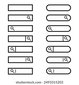 Simple search bar. User interface, Search. icon. icon bar. Vector illustration. 