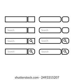 Simple search bar. User interface, Search. icon. icon bar. Vector illustration. 