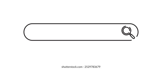 Simple Search bar vector for web and application. Search bar UI Design element.