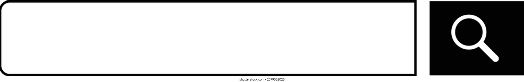 Simple search box. Search bar vector.