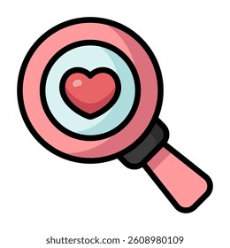 Simple Search colorful icon. The icon can be used for websites, print templates, presentation templates, illustrations, etc	