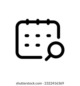 Simple Search Date icon. The icon can be used for websites, print templates, presentation templates, illustrations, etc
