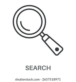 Ícone De Design De Pesquisa Simples, Inspiração De Design De Estilo Simples Para Qualquer Interface De Logotipo E Finalidade