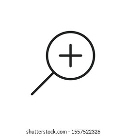 Simple search line icon. Stroke pictogram. Vector illustration isolated on a white background. Premium quality symbol. Vector sign for mobile app and web sites.