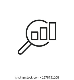 Simple search line icon. Stroke pictogram. Vector illustration isolated on a white background. Premium quality symbol. Vector sign for mobile app and web sites.