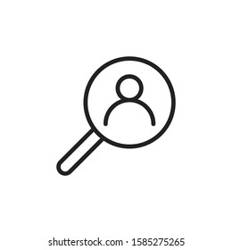 Simple search line icon. Stroke pictogram. Vector illustration isolated on a white background. Premium quality symbol. Vector sign for mobile app and web sites.