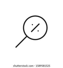 Simple search line icon. Stroke pictogram. Vector illustration isolated on a white background. Premium quality symbol. Vector sign for mobile app and web sites.