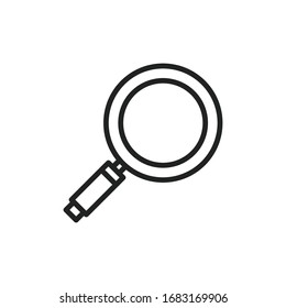 Simple search line icon. Stroke pictogram. Vector illustration isolated on a white background. Premium quality symbol. Vector sign for mobile app and web sites.