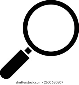 A Simple Search Magnifying Glass Flat Icon Vector Illustration. 