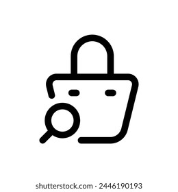 Simple Search Shopping line icon isolated on a white background