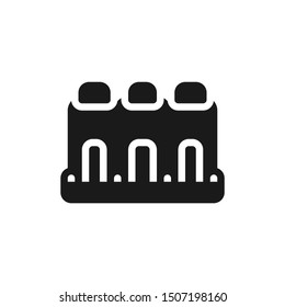 Simple seats icons with seat belt in solid style design on white background. Suitable for gaming chair, transportation seat and website app. Pixel Perfect 48x48. Vector Illustration EPS 10.