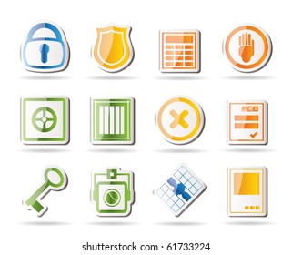 Simple Security and Business icons - vector icon set