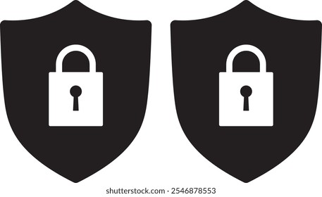 Simple security icon illustration set