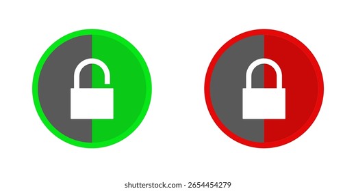 Simple Security Icons, Lock and Unlock Symbols