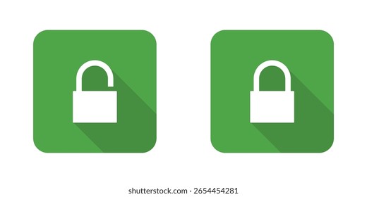 Simple Security Icons, Lock and Unlock Symbols