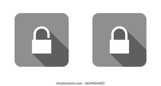 Simple Security Icons, Lock and Unlock Symbols