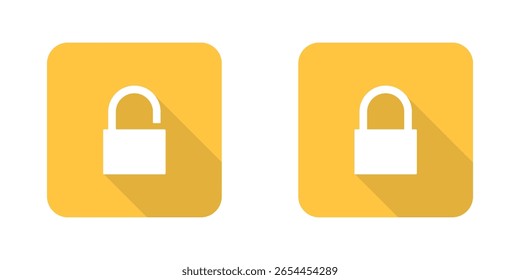Simple Security Icons, Lock and Unlock Symbols