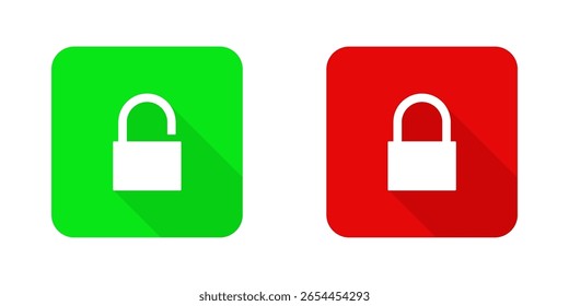 Simple Security Icons, Lock and Unlock Symbols