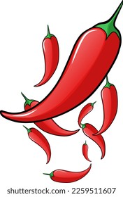 Simple sedign vector illustration a red chili its look like so hot  like your girlfriend bro