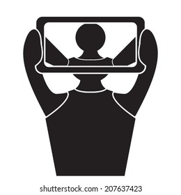 Simple selfie illustration vector
