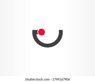 icono de diseño de logotipo de concepto simple de semicírculo