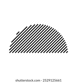 ícone de semicírculo simples desenho ilustração