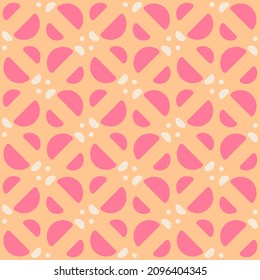 Simple semicircular geometric shapes will decorate any surface or thing and make it attractive. Abstract seamless pattern for prints, textile, web, advertising and any design projects.