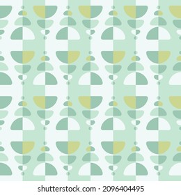 Simple semicircular geometric shapes will decorate any surface or thing and make it attractive. Abstract seamless pattern for prints, textile, web, advertising and any design projects.