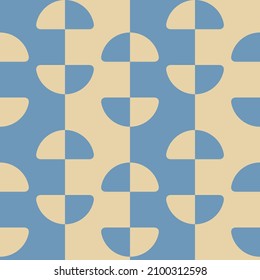 Las formas geométricas semicirculares simples decorarán cualquier superficie o cosa y lo harán atractivo. Resumen de un patrón sin fisuras para impresiones, textiles, web, publicidad y cualquier proyecto de diseño.