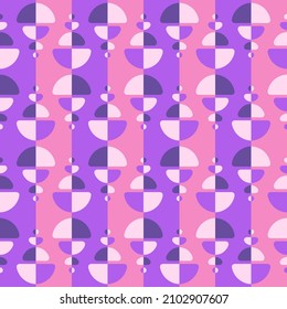 Simple semicircular geometric shapes will decorate any surface or thing and make it attractive. Abstract seamless pattern for prints, textile, web, advertising and any design projects.