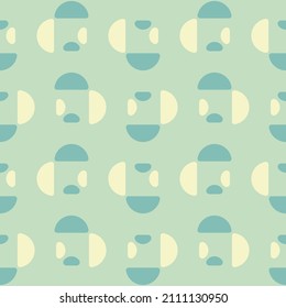Las formas geométricas semicirculares simples decorarán cualquier superficie o cosa y lo harán atractivo. Resumen de un patrón sin fisuras para impresiones, textiles, web, publicidad y cualquier proyecto de diseño.