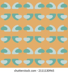 Las formas geométricas semicirculares simples decorarán cualquier superficie o cosa y lo harán atractivo. Resumen de un patrón sin fisuras para impresiones, textiles, web, publicidad y cualquier proyecto de diseño.