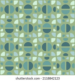 Simple semicircular geometric shapes will decorate any surface or thing and make it attractive. Abstract seamless pattern for prints, textile, web, advertising and any design projects.