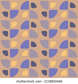 Simple semicircular geometric shapes will decorate any surface or thing and make it attractive. Abstract seamless pattern for prints, textile, web, advertising and any design projects.