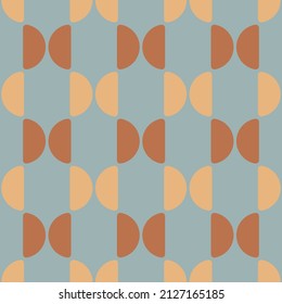 Simple semicircular geometric shapes will decorate any surface or thing and make it attractive. Abstract seamless pattern for prints, textile, web, advertising and any design projects.