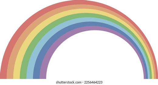 A simple semi-circular slightly transparent seven-color rainbow