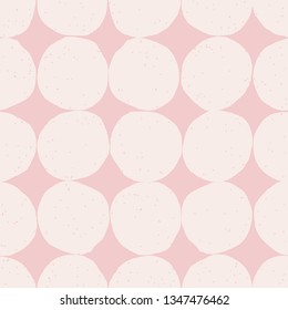 Simple semless pattern with hand drawn circle. Polka dot background. Retro vector illustration for print, design, fabric.
