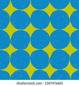 Simple semless pattern with hand drawn spots. Polka dot background. Retro vector illustration for print, design, fabric.