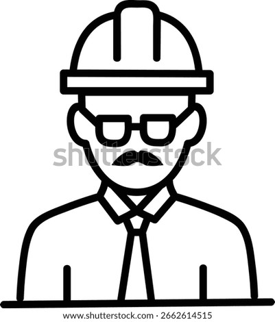 Simple Senior Operator icon illustration