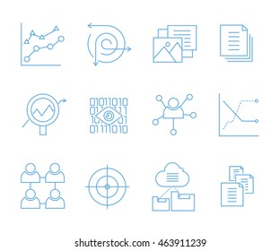 simple seo icons set and web service icons for for web and mobile UI