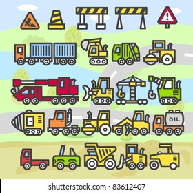Simple series | Car , Vehicles ,machines  icon set