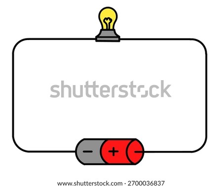 Simple series circuit diagram one light bulb powered by battery