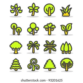 Simple series | Plants, leaves, trees icon set.