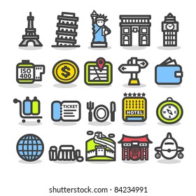 Simple series | Travel,landmarks,trip,business travel icon set