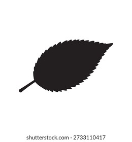 Hoja dentada simple, Vector plano estilo doodle