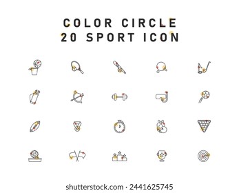 Simple Set Of 20 Sport Vector Icons For Web Isolated On White Background