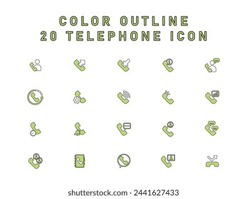 Simple Set Of 20 Telephone Vector Icons For Web Isolated On White Background