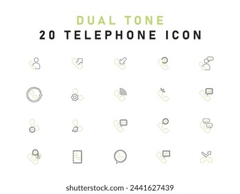 Simple Set Of 20 Telephone Vector Icons For Web Isolated On White Background