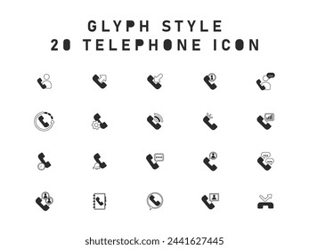 Simple Set Of 20 Telephone Vector Icons For Web Isolated On White Background