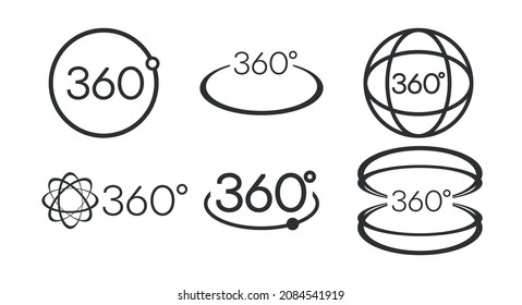 Simple Set of 360 Degree View Related Vector Icons for Your Design. Vector illustration
